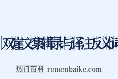 双崖文集辑录与译注反义词是什么意思的图片